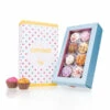 8 Cupcake-Pralinen - Bunt -Outlet CHOCOLISSIMO Store 8 Cupcake Pralinen Bunt