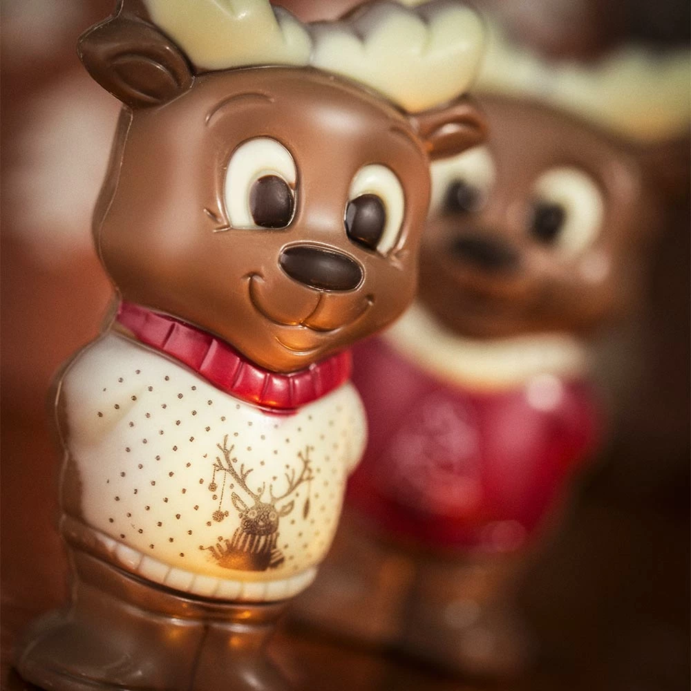 ChocoRentier Mit Weißem Pullover - Schokolade 5 ChocoRentier Mit Weißem Pullover - Schokolade – Bild 3