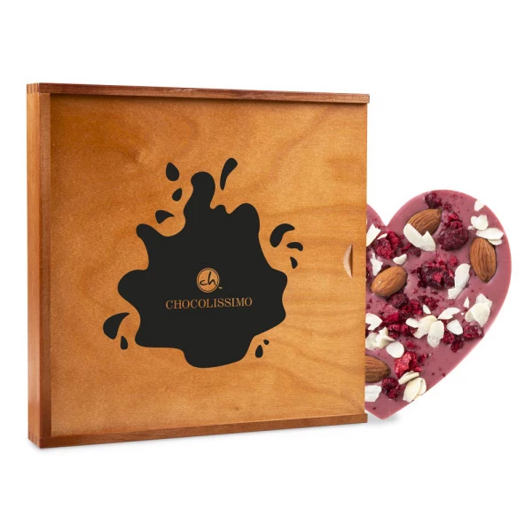 Ruby Herz Mit Mandeln Und Kirschen - Schokolade 3 Ruby Herz Mit Mandeln Und Kirschen - Schokolade
