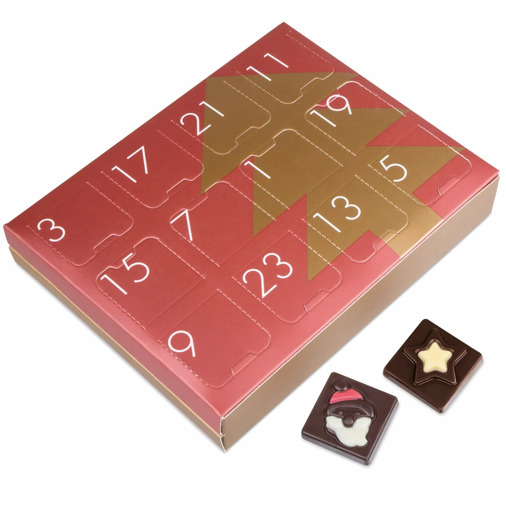 Tisch Adventskalender Tricolor - Zartbitterschokol 5 Tisch Adventskalender Tricolor - Zartbitterschokol – Bild 3