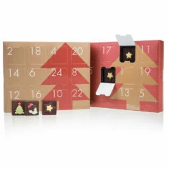 Tisch Adventskalender Tricolor - Zartbitterschokol